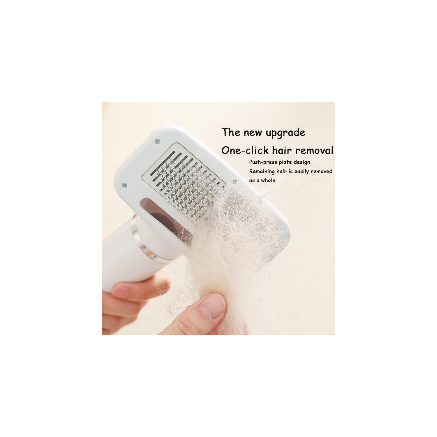 Pet hair dryer, cat hair removal comb, dog hair dryer, high-power hair removal comb, electric hot air comb, pet beauty accessories - white