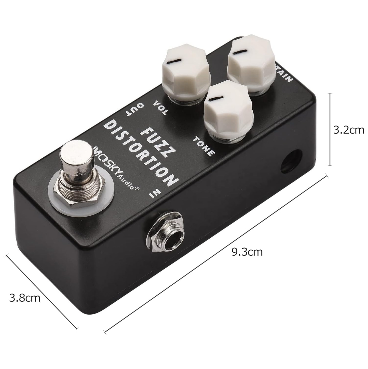 Professional distortion fuzz effects | Three-band equalization adjustment | True bypass design | All-metal body | Portable