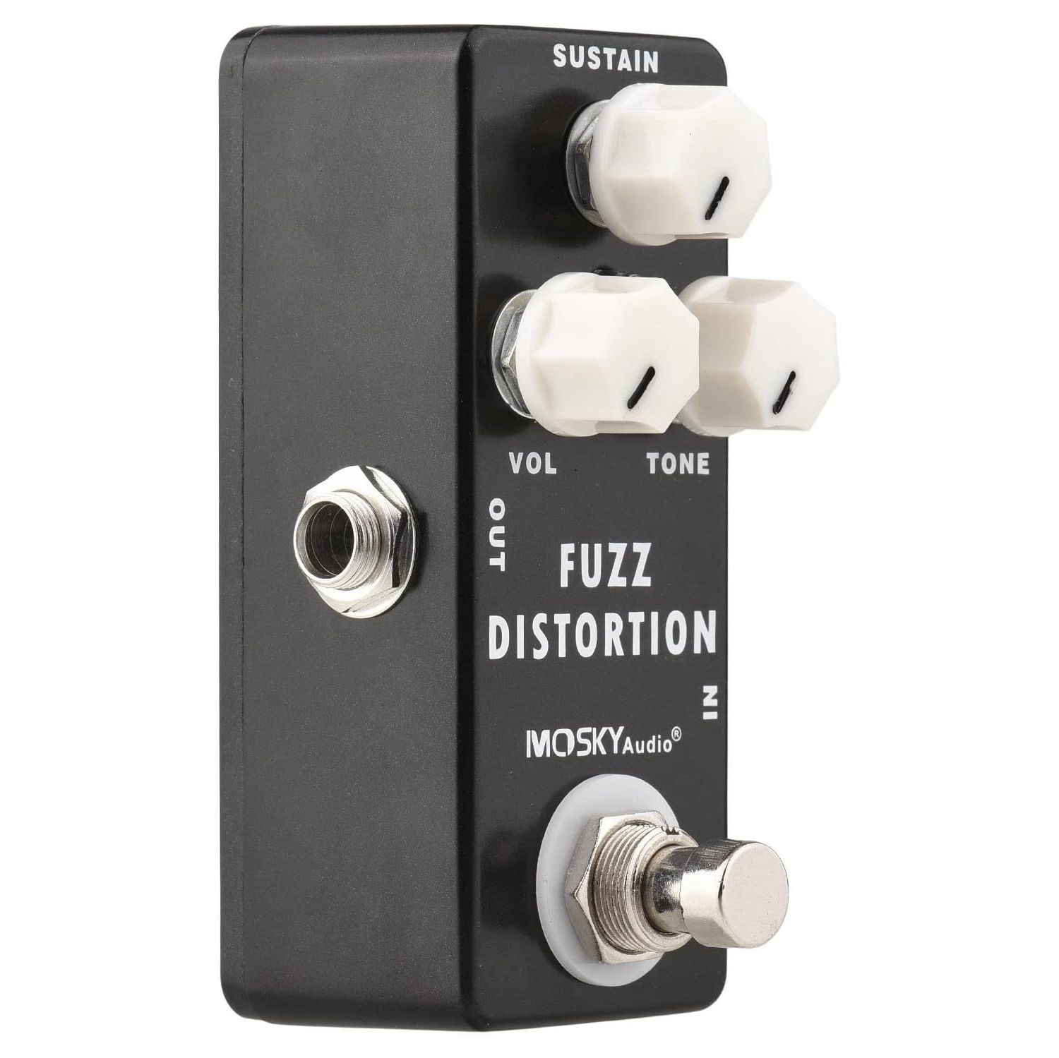 Professional distortion fuzz effects | Three-band equalization adjustment | True bypass design | All-metal body | Portable