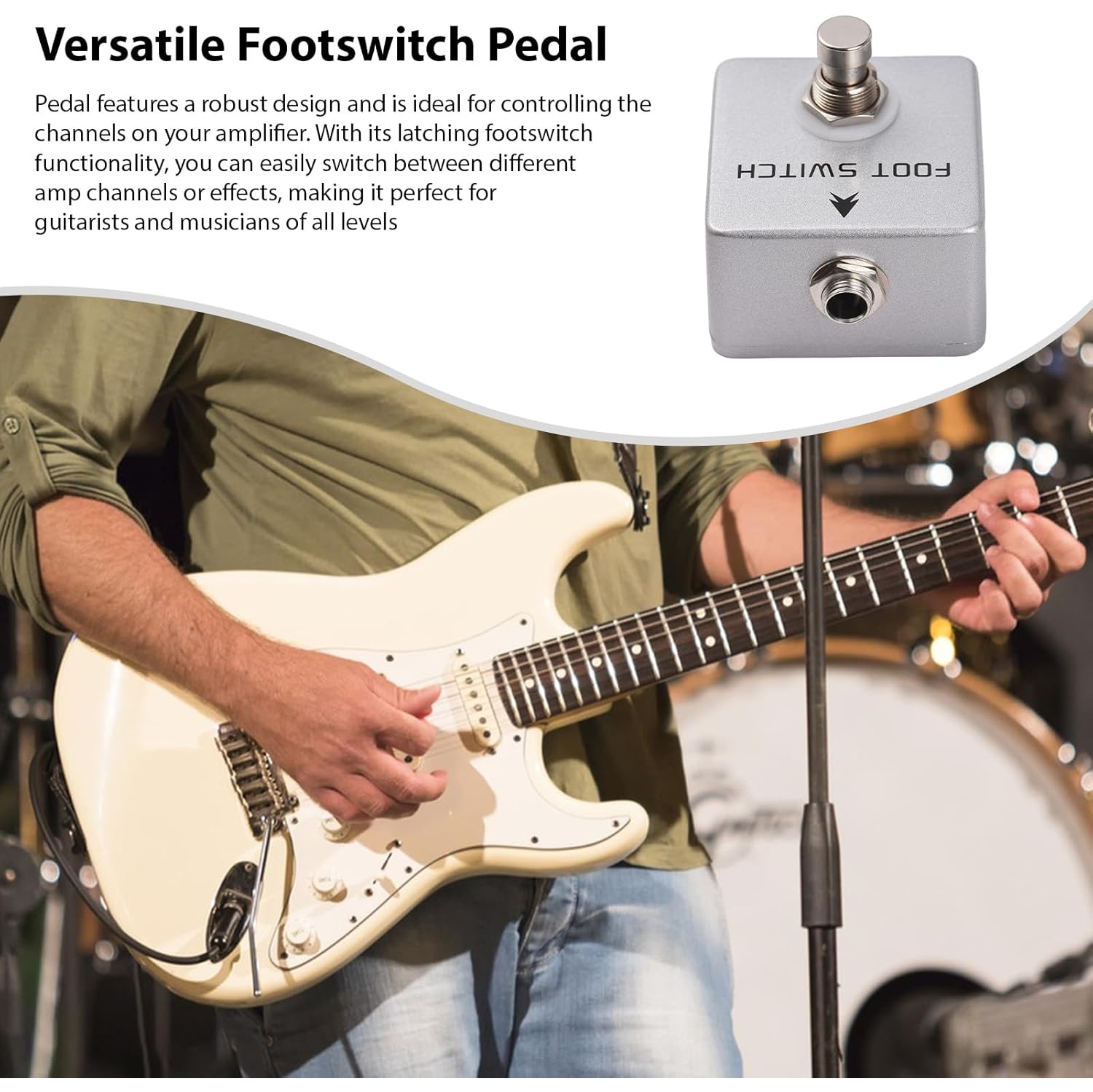 Guitar pedal effects | Metal foot channel switcher | Direct connection without power supply | 55 ultra-thin body | Universal for speakers | For beat