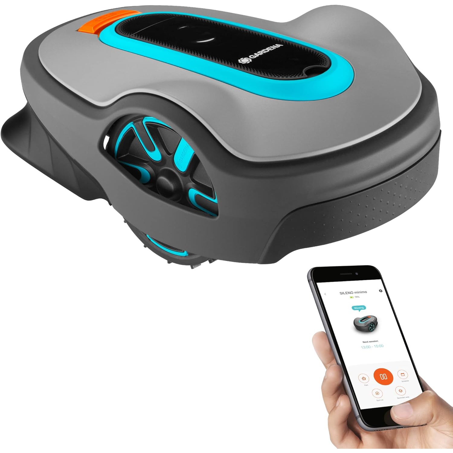 GARDENA 15101-41 SILENO Life - Automatic Robotic Lawn Mower, with Bluetooth app and Boundary Wire