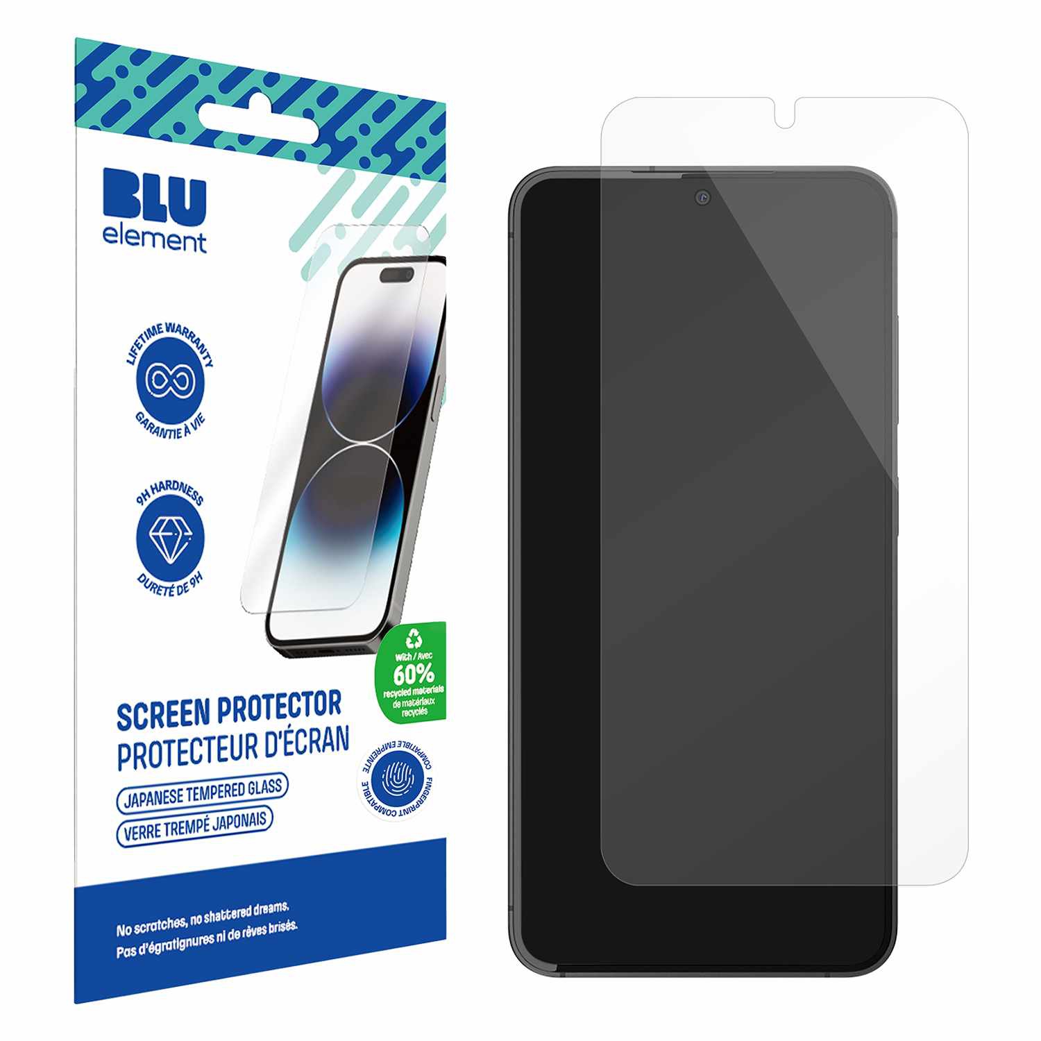 Protecteur d'écran GreenGlass de Blu Element avec trousse d'installation | Conçu pour le Galaxy S25 Edge