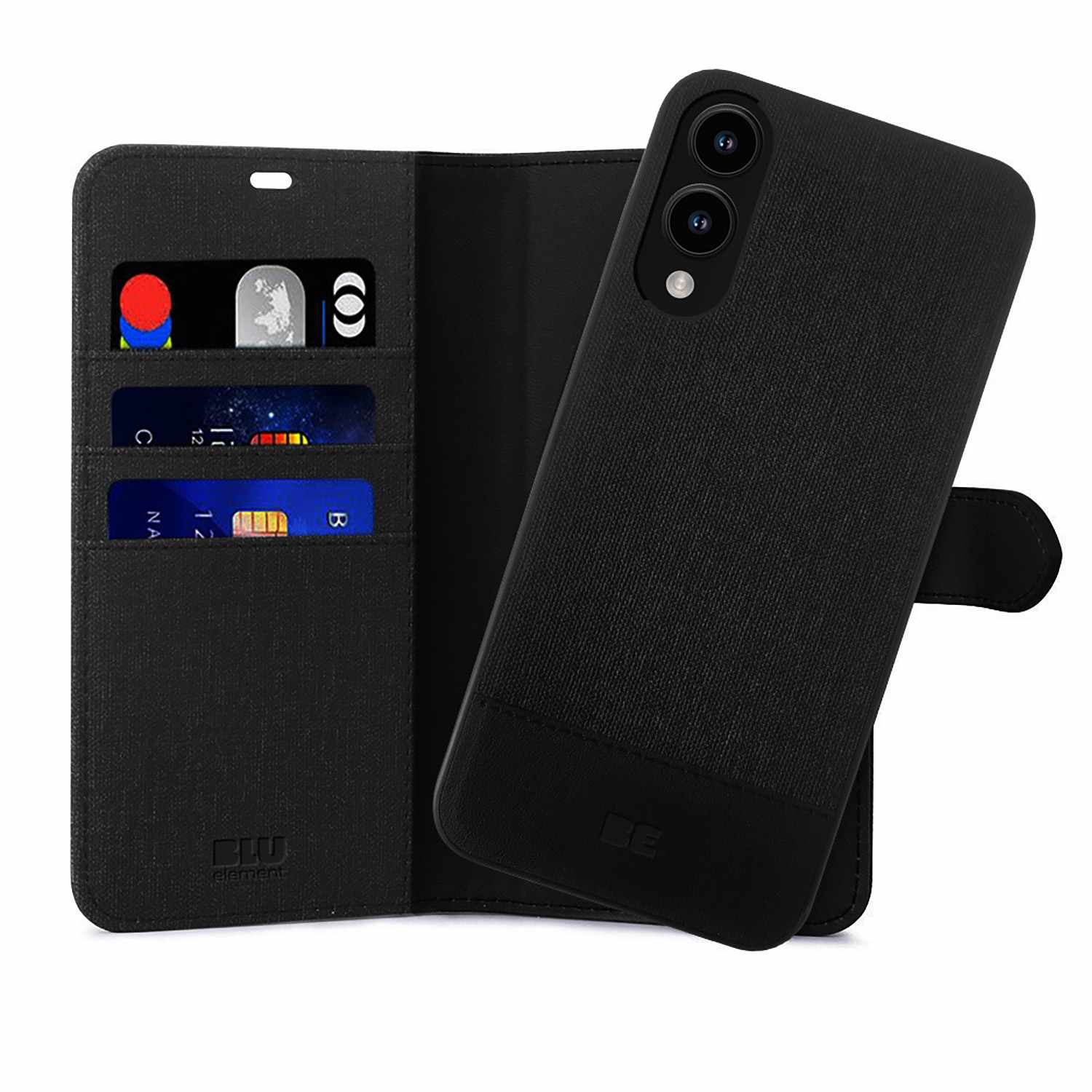 Étui folio 2-en-1 de Blu Element | Conçu pour le Galaxy S25 Edge | Noir