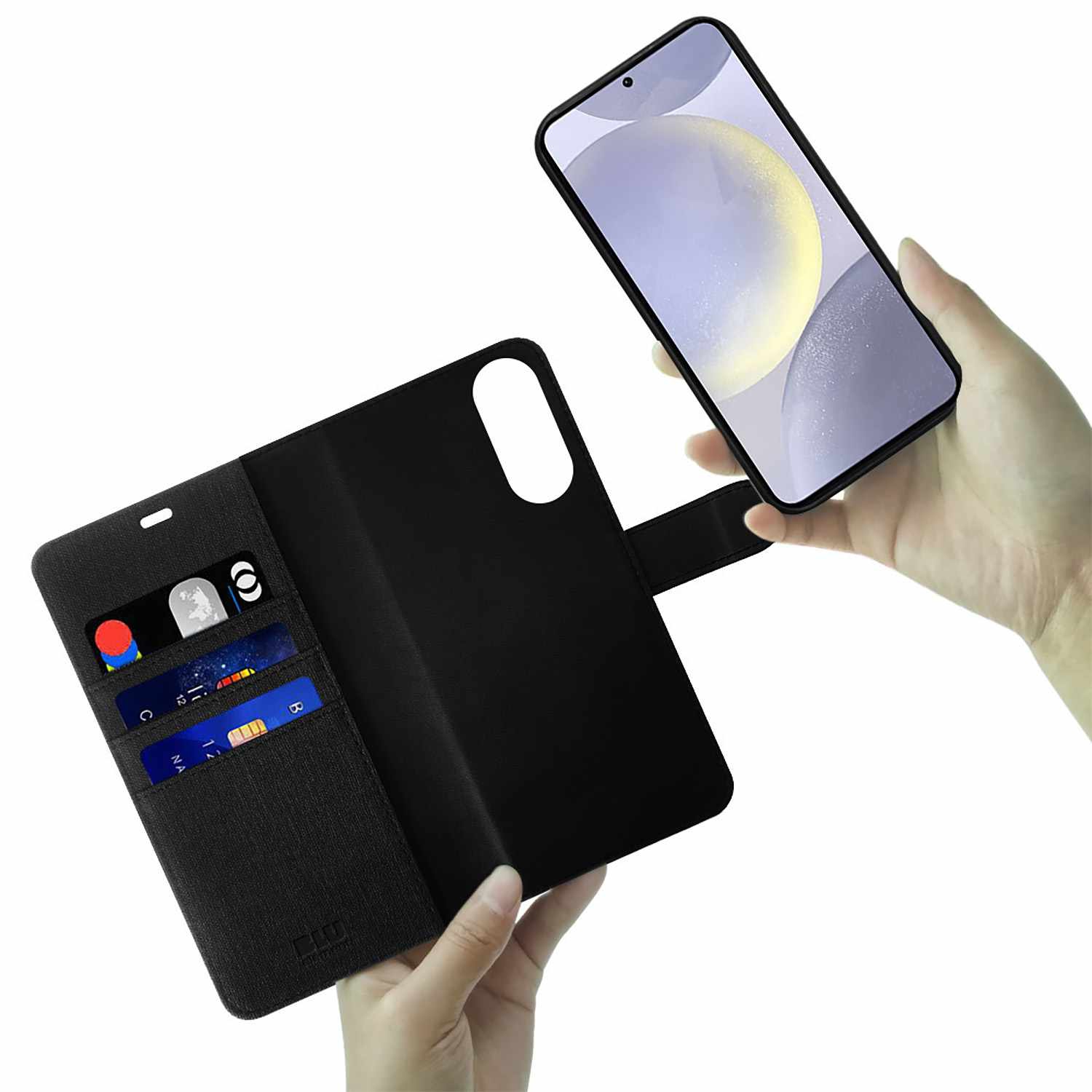 Étui folio 2-en-1 de Blu Element | Conçu pour le Galaxy S25 Edge | Noir