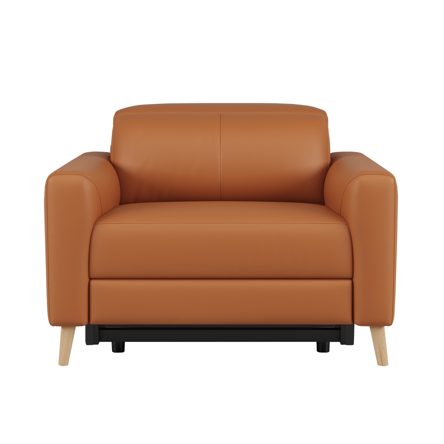 Valencia Elodie Top Grain Leather Recliner Single Seat Sofa, Cognac