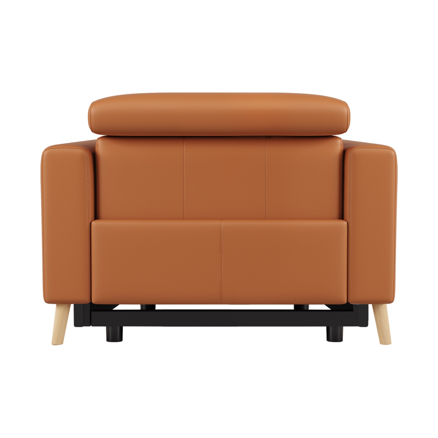 Valencia Elodie Top Grain Leather Recliner Single Seat Sofa, Cognac