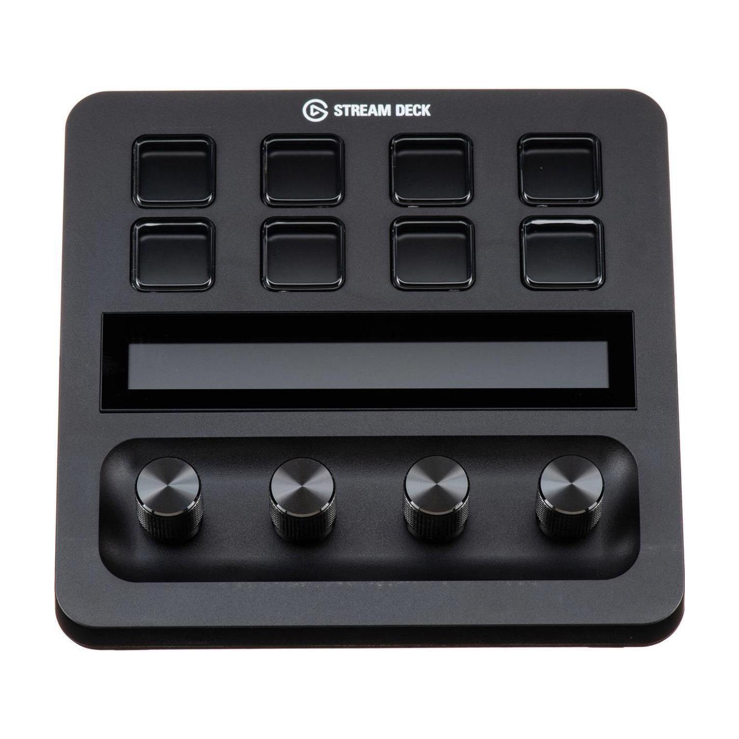Remis à neuf - Stream Deck + contrôleur Studio d'Elgato avec bande tactile et cadrans personnalisables - Noir
