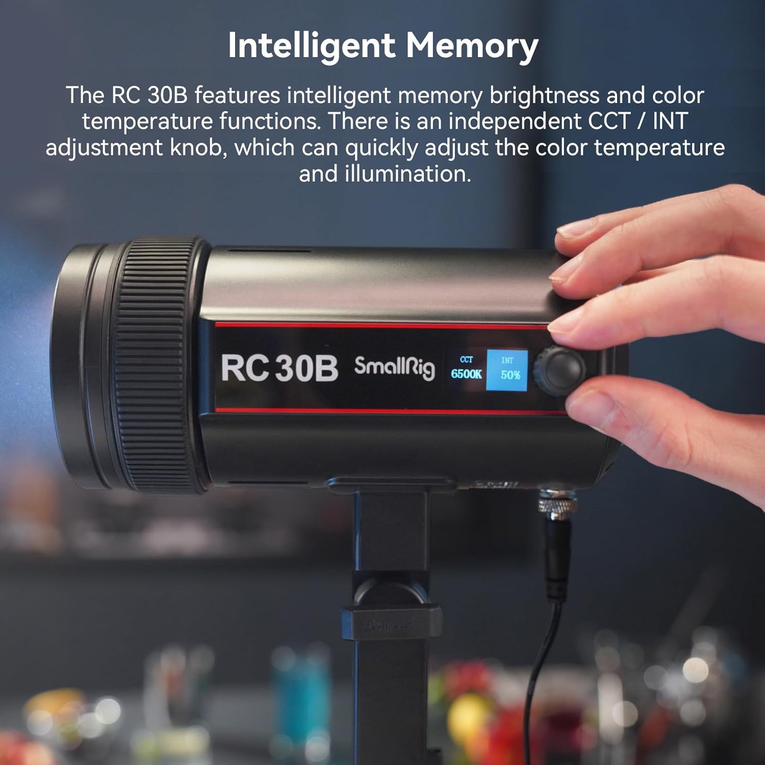 Remis à neuf - 30&nbsp;B COB SMALLRIG RC, angle de faisceau réglable de 15° à 60°, lampe vidéo bicolore 30&nbsp;W CCT 2700K-6500K - 4279