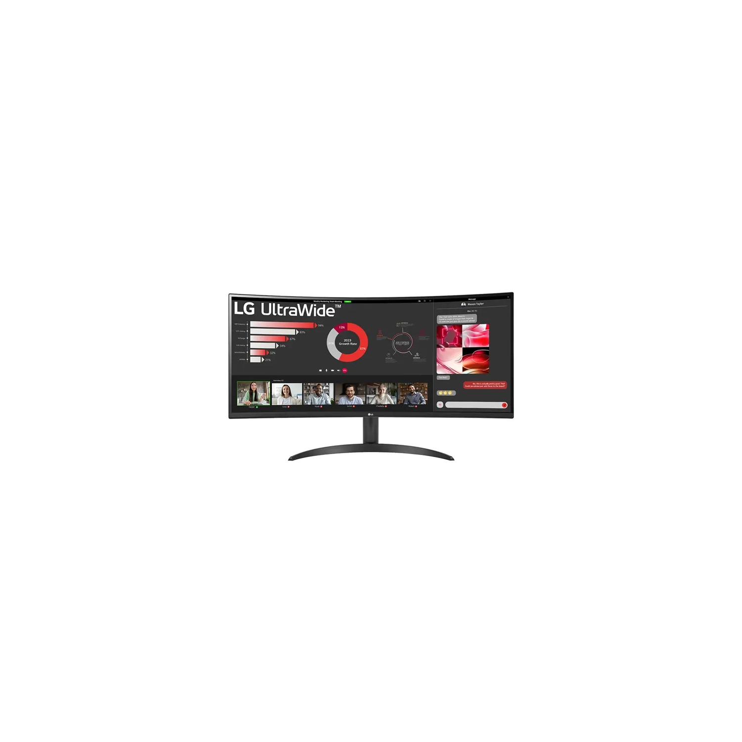 Open Box – LG UltraWide 34” WQHD 100Hz HDR10 Curved Monitor with AMD FreeSync™ (34WR51QC-B)