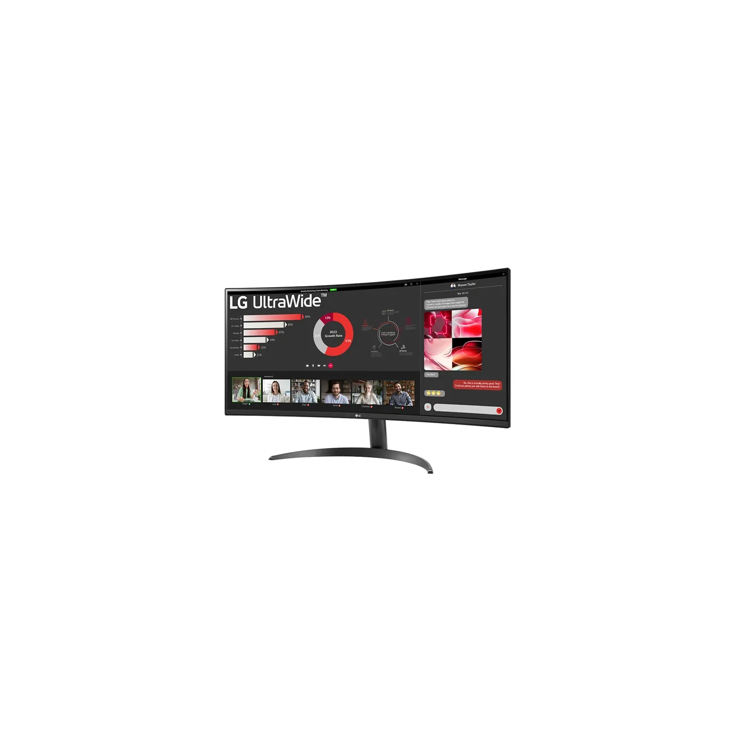 Open Box – LG UltraWide 34” WQHD 100Hz HDR10 Curved Monitor with AMD FreeSync™ (34WR51QC-B)