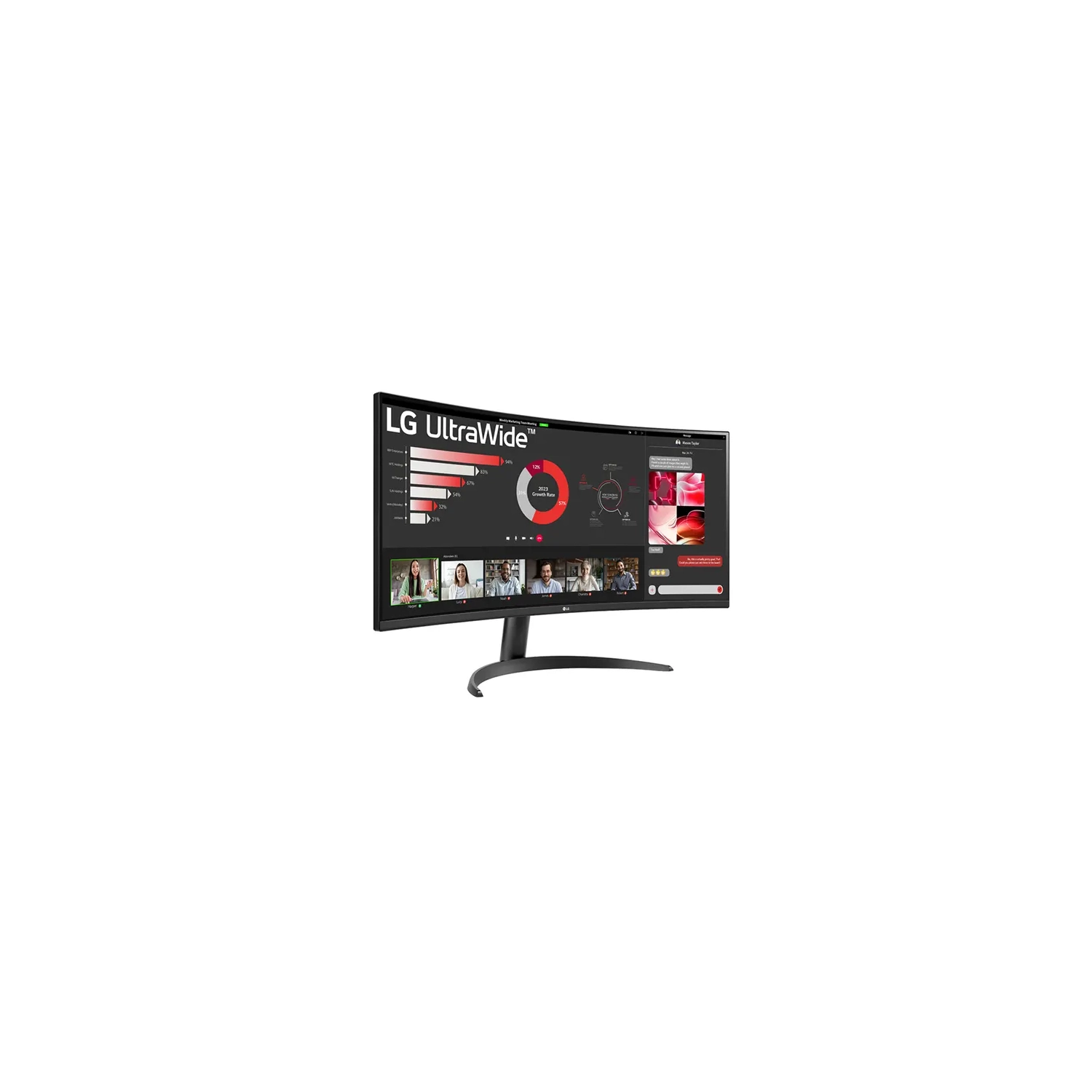 Open Box – LG UltraWide 34” WQHD 100Hz HDR10 Curved Monitor with AMD FreeSync™ (34WR51QC-B)