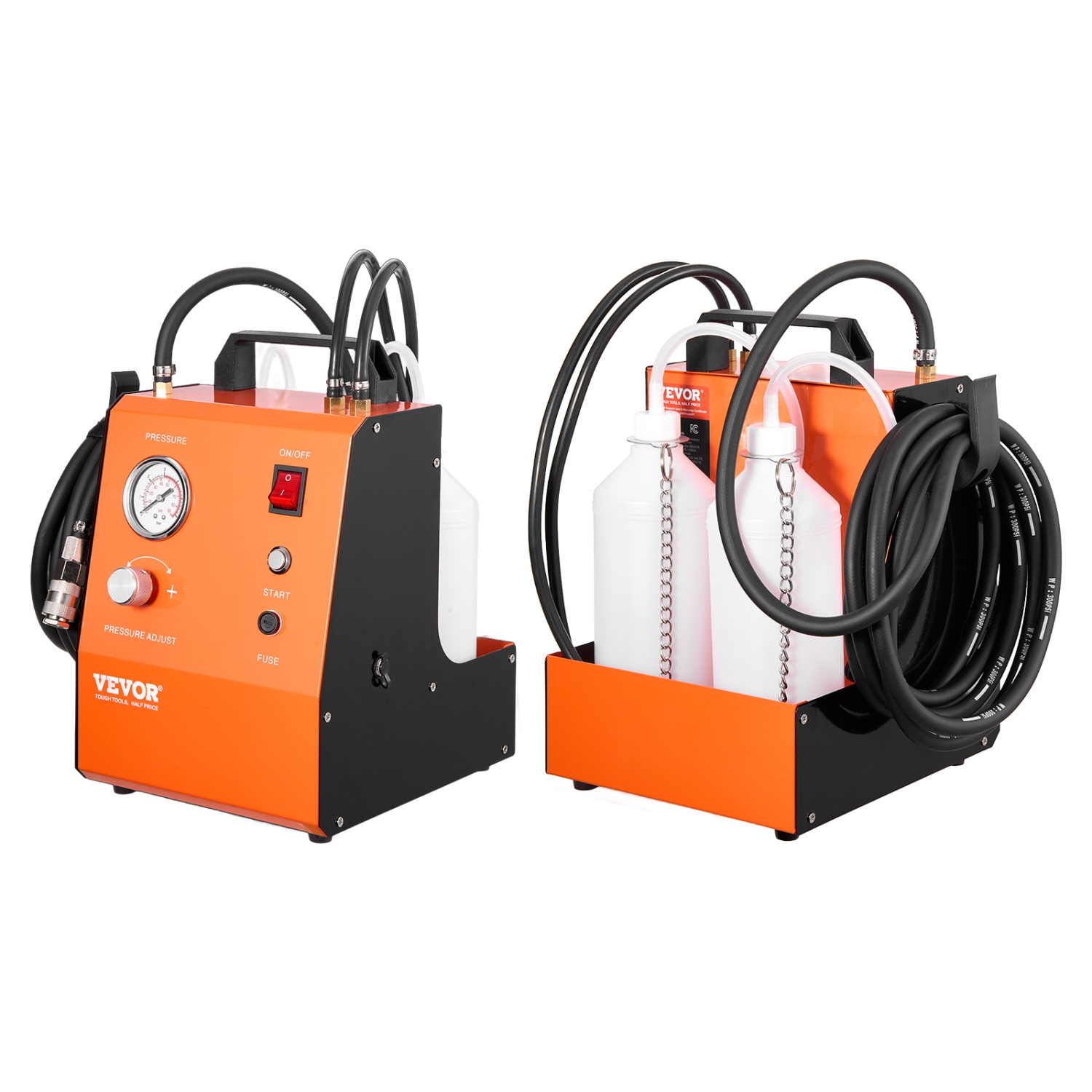 VEVOR 110V Electric Brake Bleeder Kit, Professional Brake Master Cylinder Bleeder Kit with Pressure Gauge & Built-In Air Pump, Versatile Brake