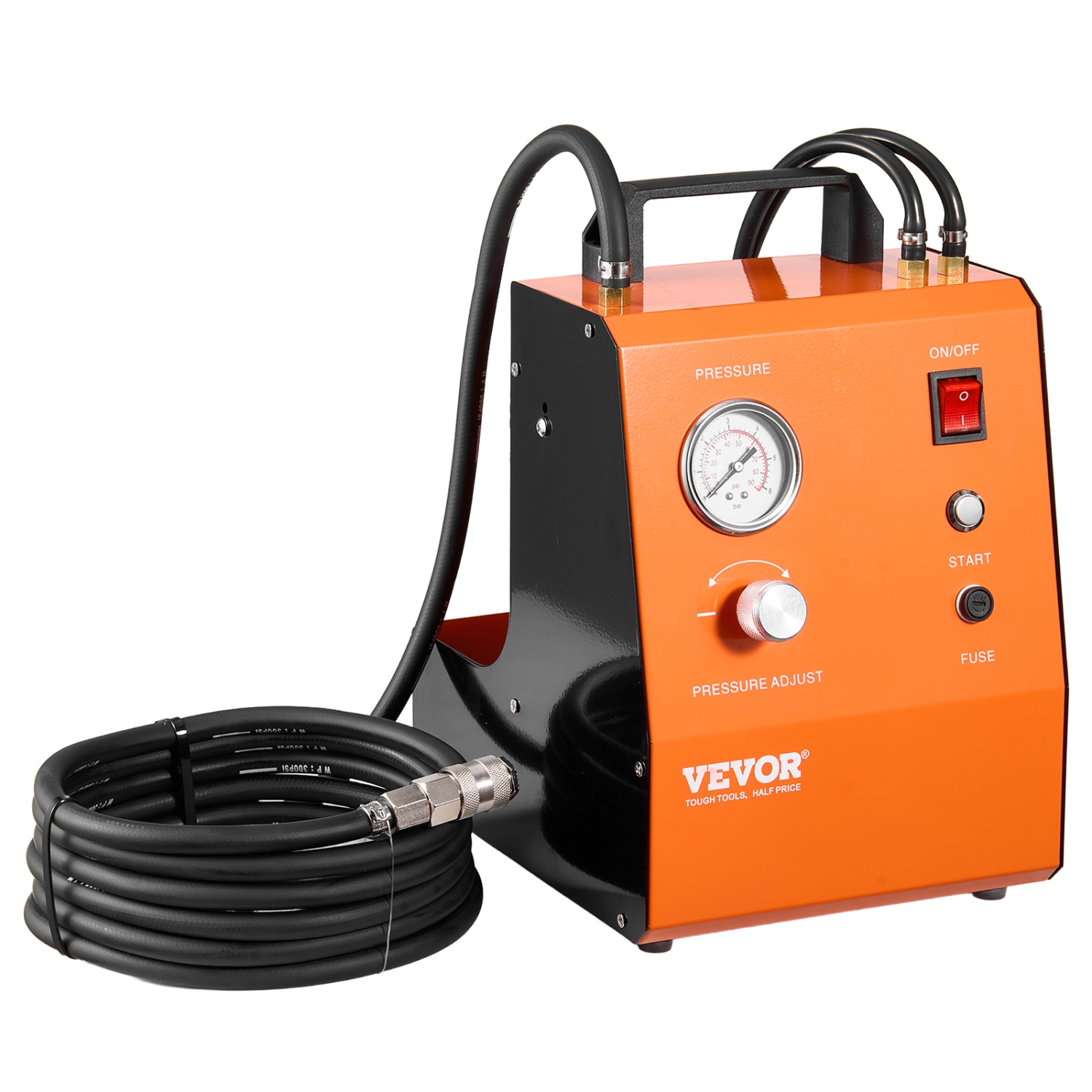 VEVOR 110V Electric Brake Bleeder Kit, Professional Brake Master Cylinder Bleeder Kit with Pressure Gauge & Built-In Air Pump, Versatile Brake