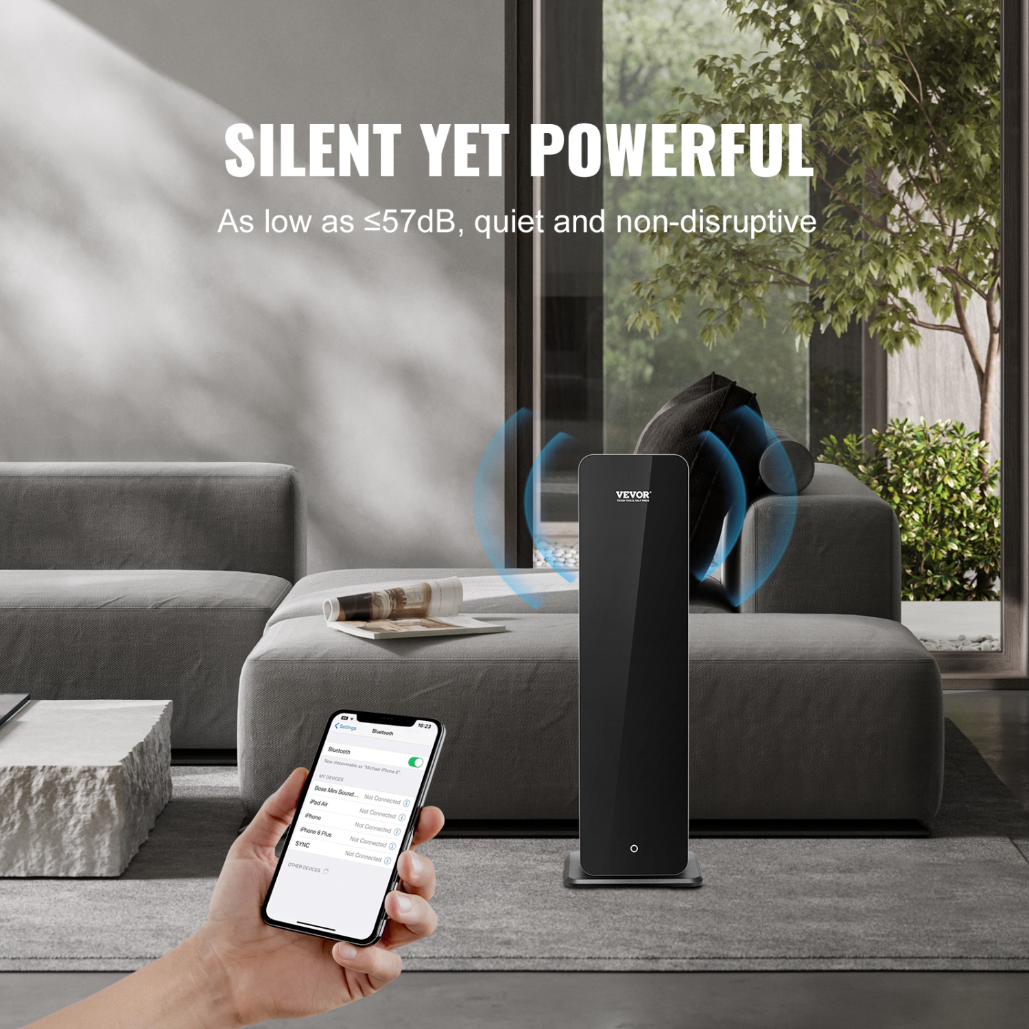 VEVOR 950ml Scent Air Machine for Home, Bluetooth Smart Cold Air Diffuser, 3000sq.ft Waterless Essential Oil Scent Air Diffuser, Floor Standing