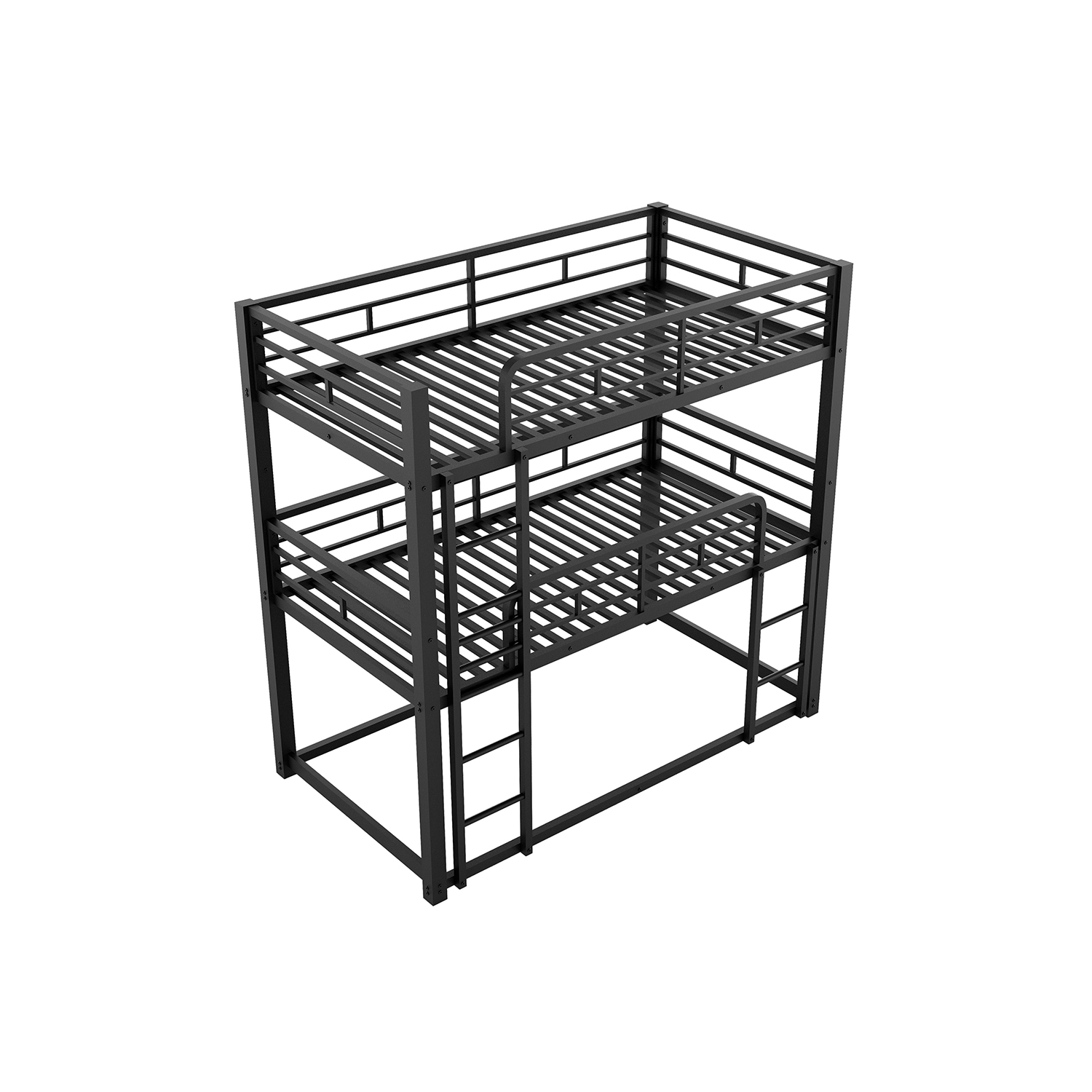 Lit jumeau superposé triple en métal Kepooman, noir