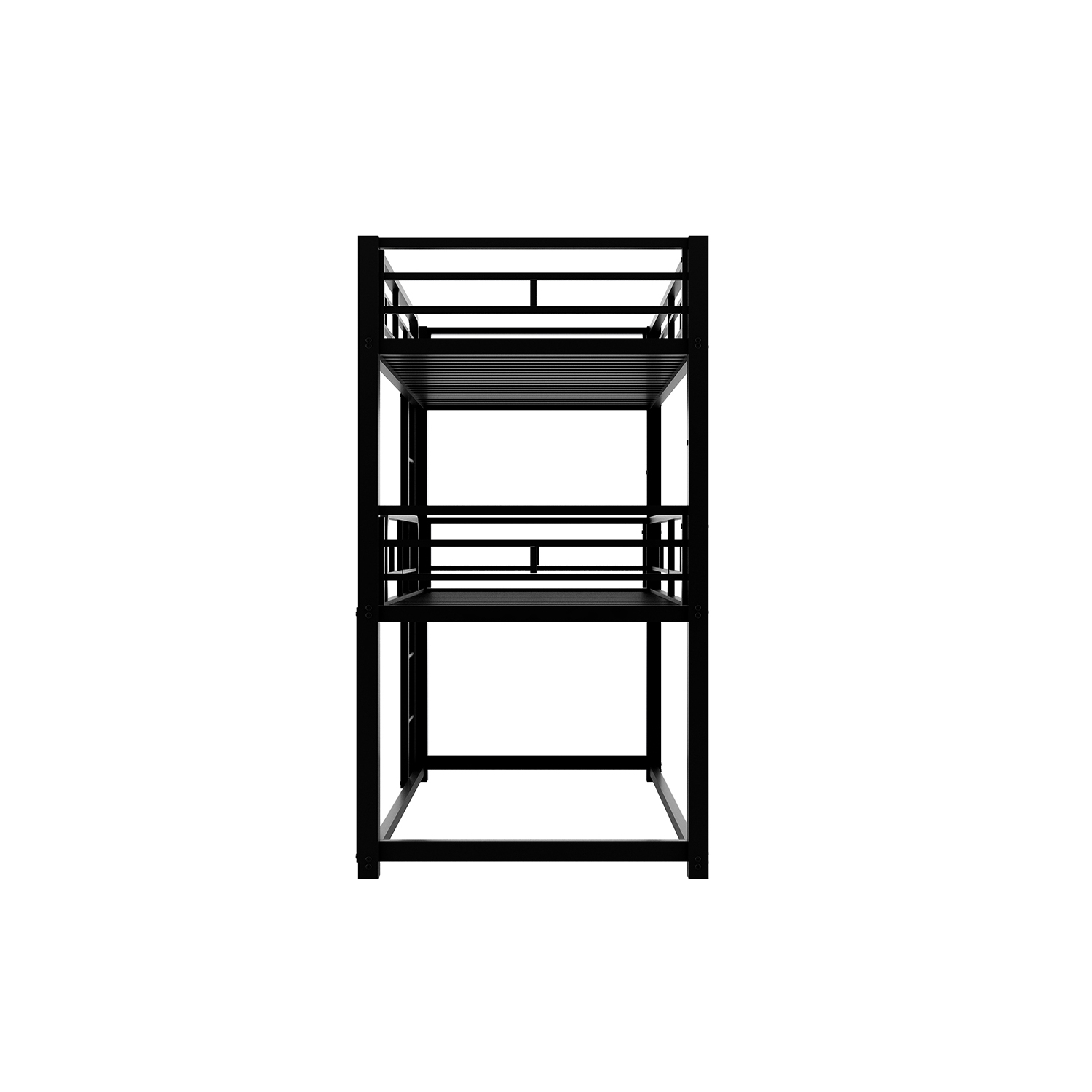 Lit jumeau superposé triple en métal Kepooman, noir