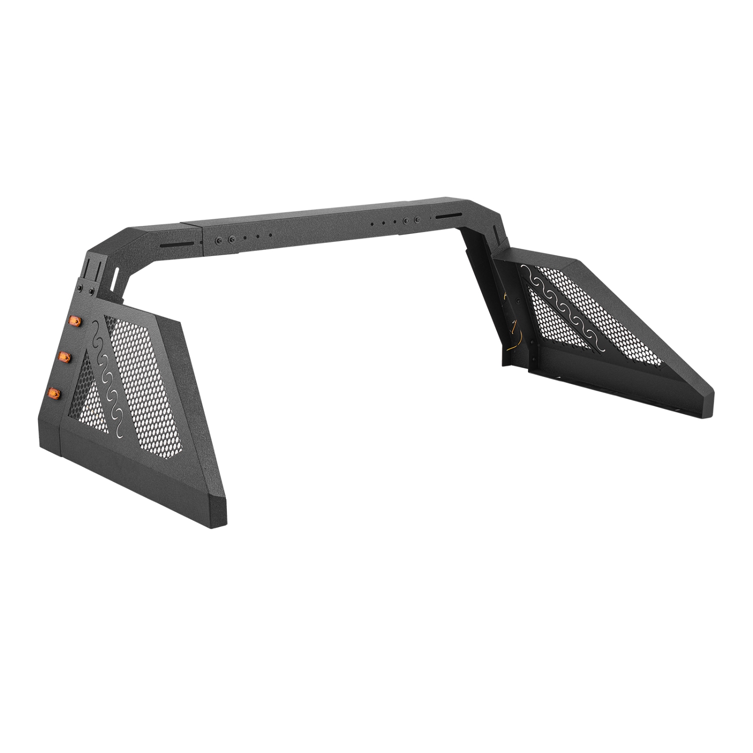 VEVOR Truck Bed Roll Bar, Universal Pickup Sport Adjustable Bar Chase Rack Compatible with Full-Size Truck, Carbon Steel Construction with 6 Amber