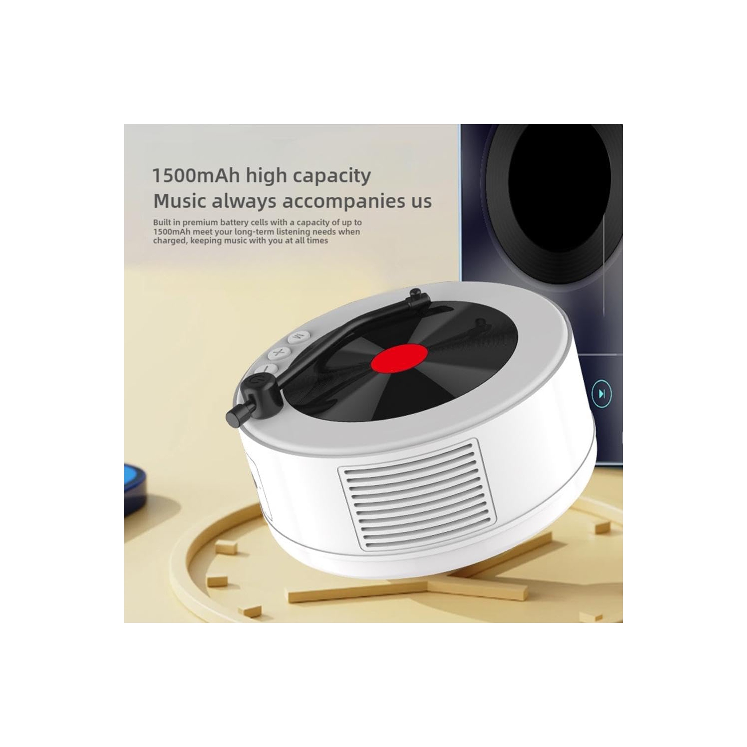 Retro Music Player with Bluetooth Speaker,Small Bluetooth Speaker,Portable Wireless Bluetooth Audio Speaker for Home Office Decor