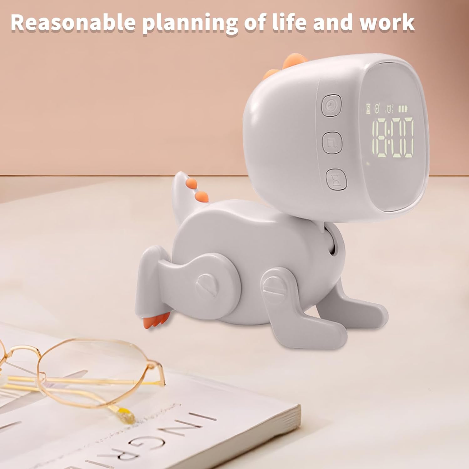 New Variety Dinosaur Alarm Clock Cartoon Creative LED Alarm Clock Bedroom LED Cute Bedside Clock Ornaments Children's Sleep Training Wake-up Light