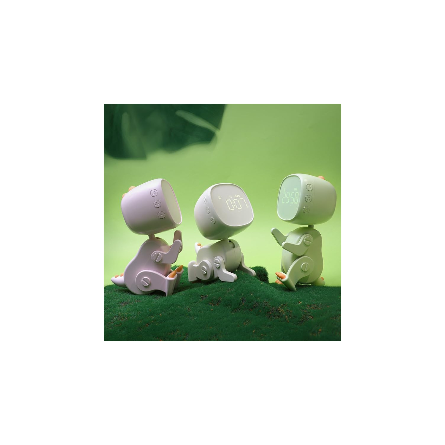 New Variety Dinosaur Alarm Clock Cartoon Creative LED Alarm Clock Bedroom LED Cute Bedside Clock Ornaments Children's Sleep Training Wake-up Light