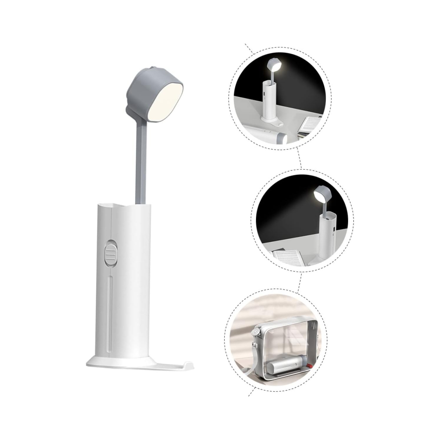 Lampe de bureau de protection oculaire rétractable, lampe de bureau de voyage rechargeable portative, éclairage d'étude à domicile, lampe de lecture