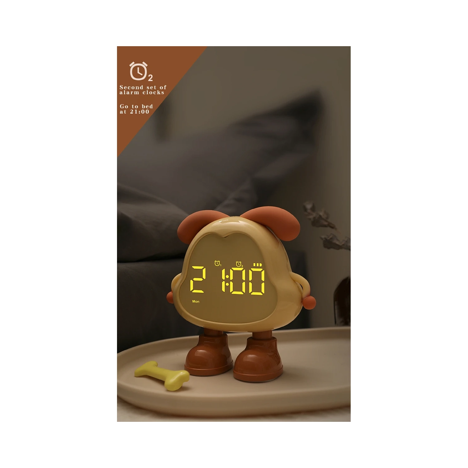 Dual alarm clock, good looking, loud volume, can wake up children's alarm clock, suitable for bedroom, suitable for teenagers, children's sleep