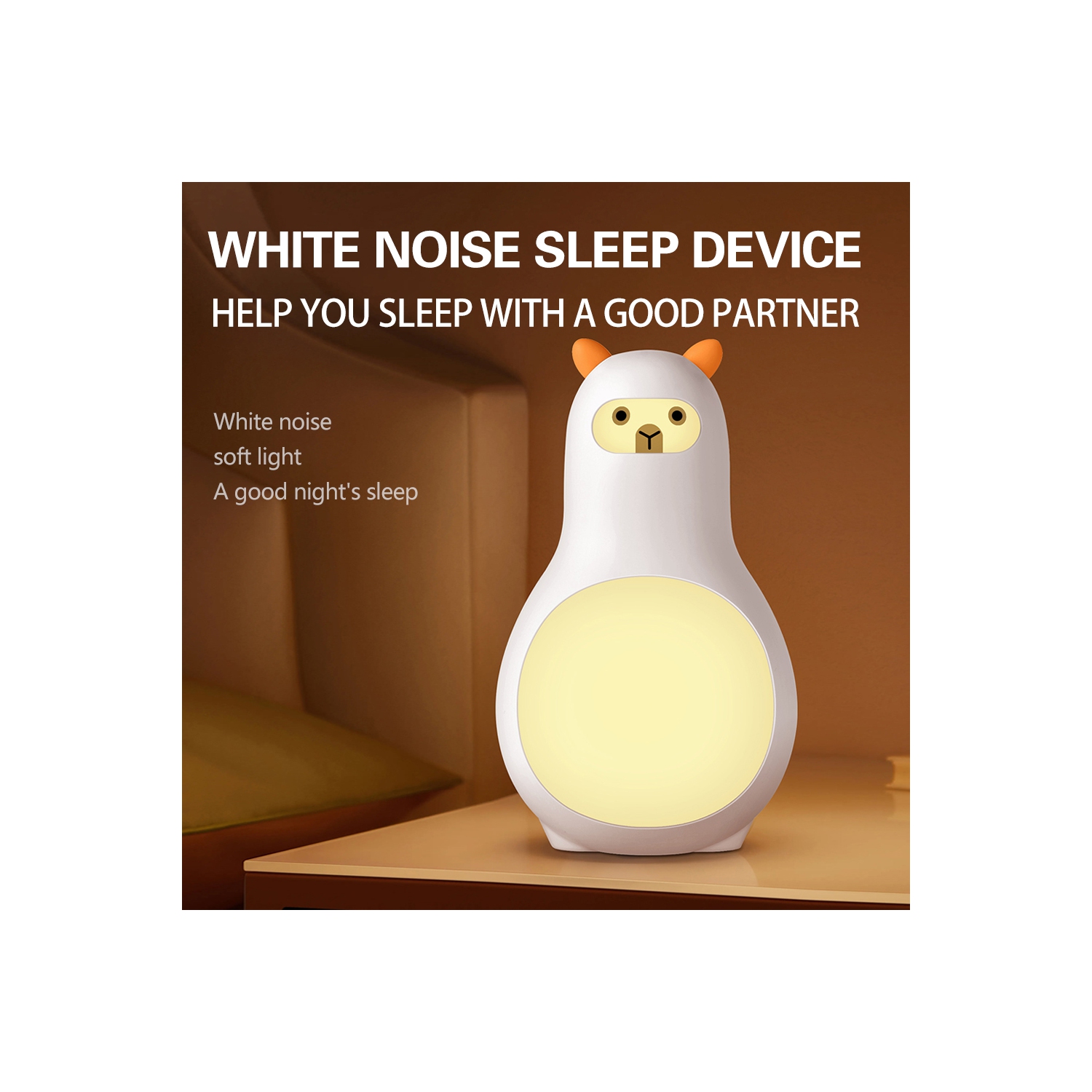 Mignon instrument de sommeil à bruit blanc pour animaux, aide au sommeil, veilleuse, minuterie intelligente à bruit blanc machine contrôle
