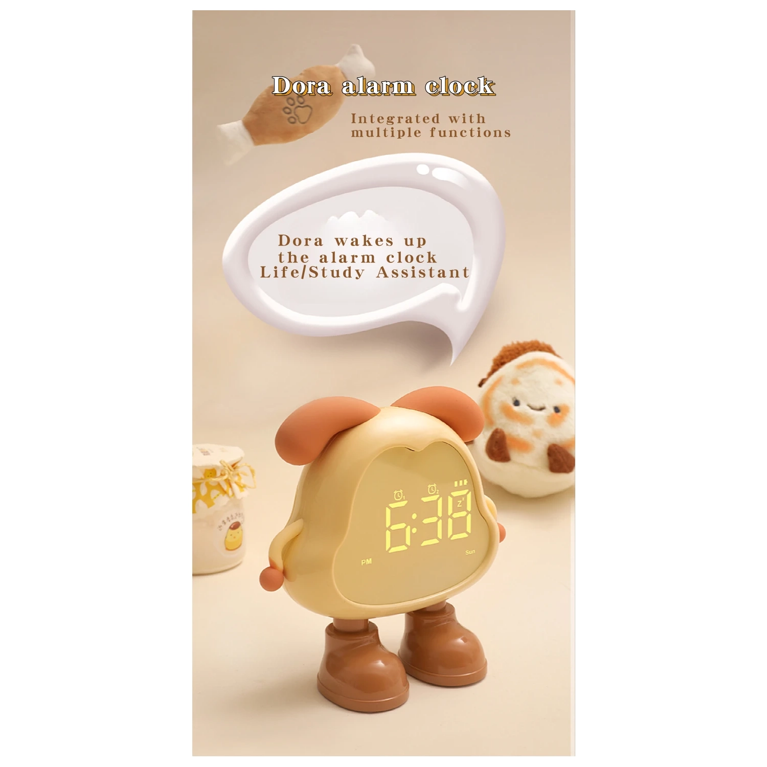 Double réveil, beau, volume élevé, peut réveiller le réveil des enfants, adapté pour la chambre, adapté aux adolescents, entraîneur de sommeil pour