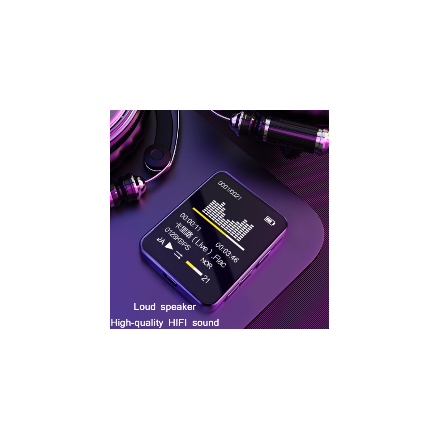 Mini lecteur mp3mp4, MP5 Walkman, lecteur de musique portatif Bluetooth, enregistreur numérique - noir Touch version 2,0-16&nbsp;Go