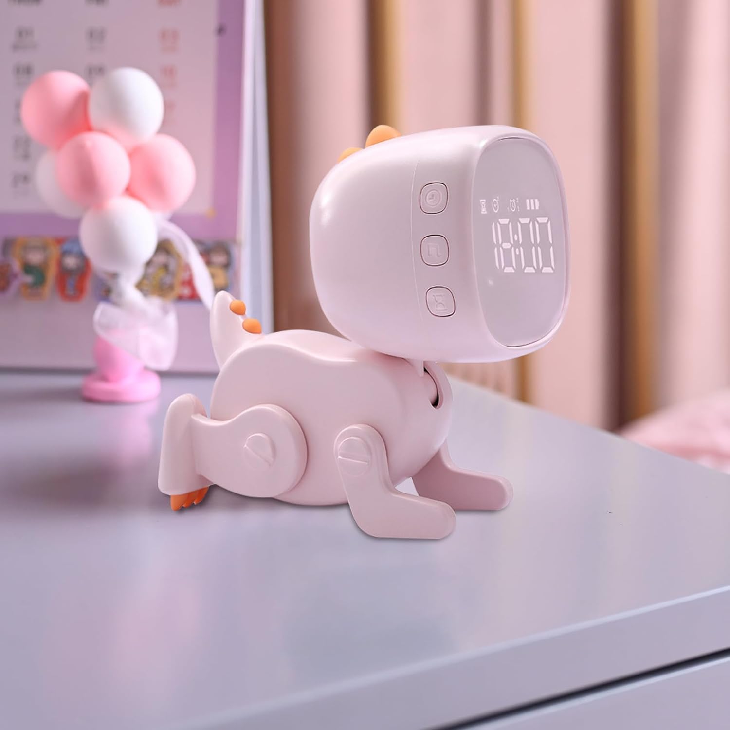 NOUVEAU Réveille-matin en forme de dinosaure Cartoon Creative LED Réveille-matin Chambre LED Cute Horloge de chevet Ornements Entraînement au sommeil