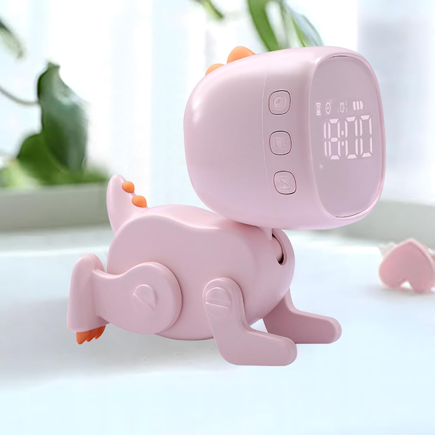 NOUVEAU Réveille-matin en forme de dinosaure Cartoon Creative LED Réveille-matin Chambre LED Cute Horloge de chevet Ornements Entraînement au sommeil