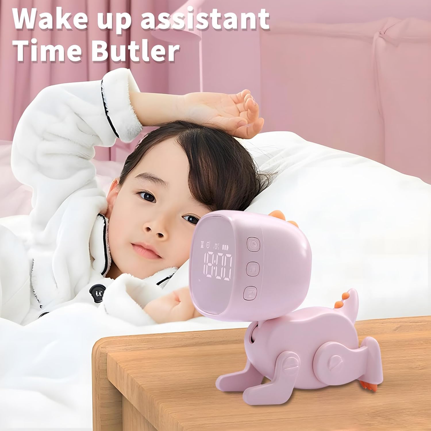 NOUVEAU Réveille-matin en forme de dinosaure Cartoon Creative LED Réveille-matin Chambre LED Cute Horloge de chevet Ornements Entraînement au sommeil