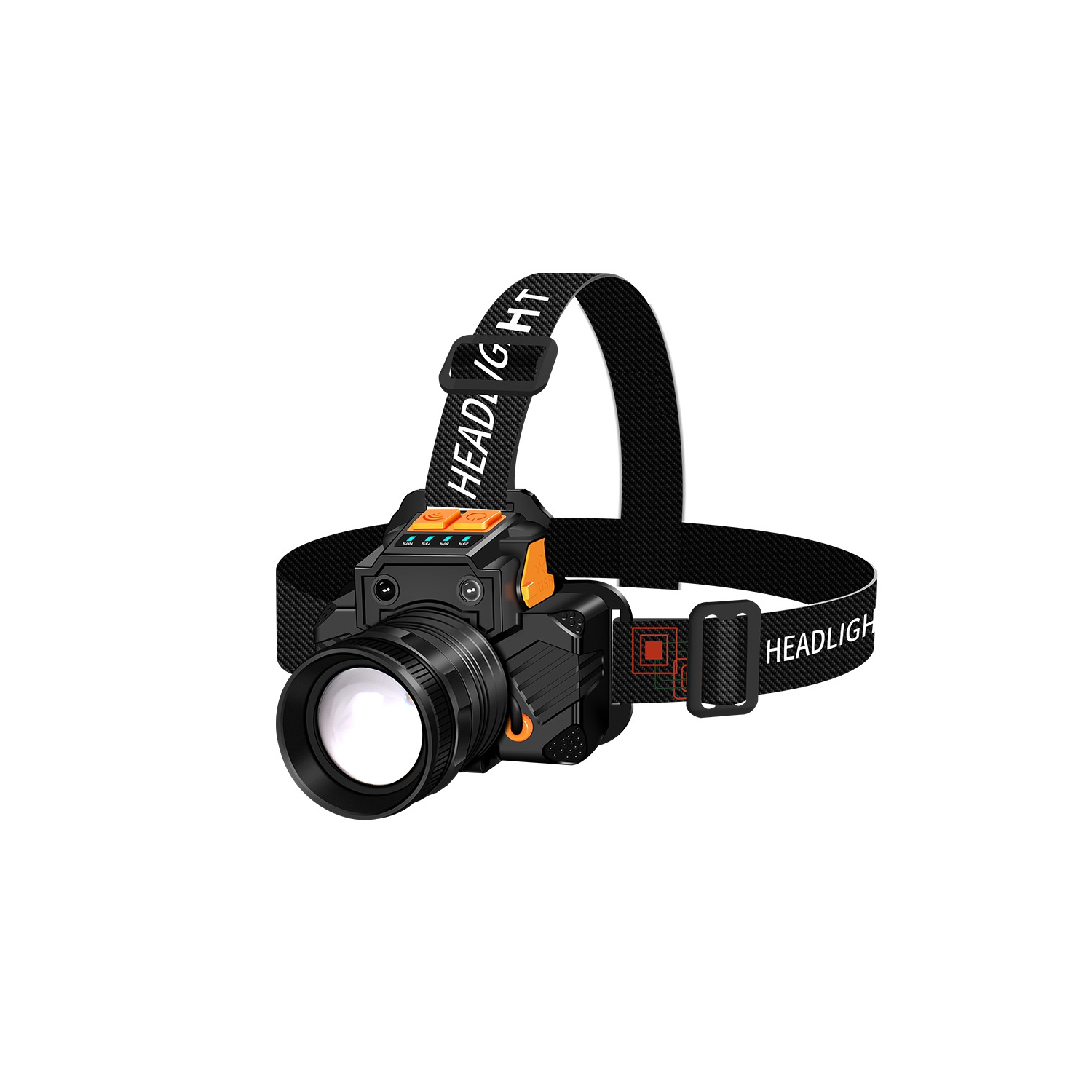 Phare à induction Strong LED Chargeur USB multifonctionnel pour la pêche nocturne à l'extérieur - mèche [lumière jaune]