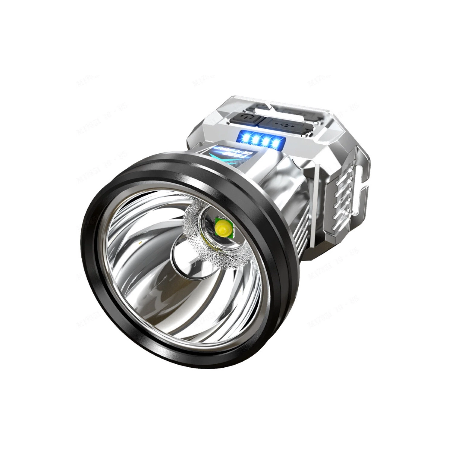 Lumière forte longue durée LED lampe frontale lithium pile rechargeable tête lampe de poche longue portée pour la pêche à l'extérieur à la maison -