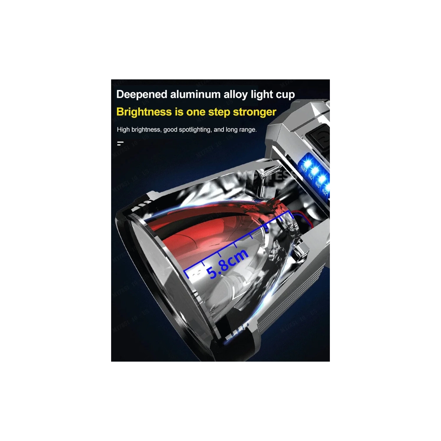 Lumière forte longue durée LED lampe frontale lithium pile rechargeable tête lampe de poche longue portée pour la pêche à l'extérieur à la maison -