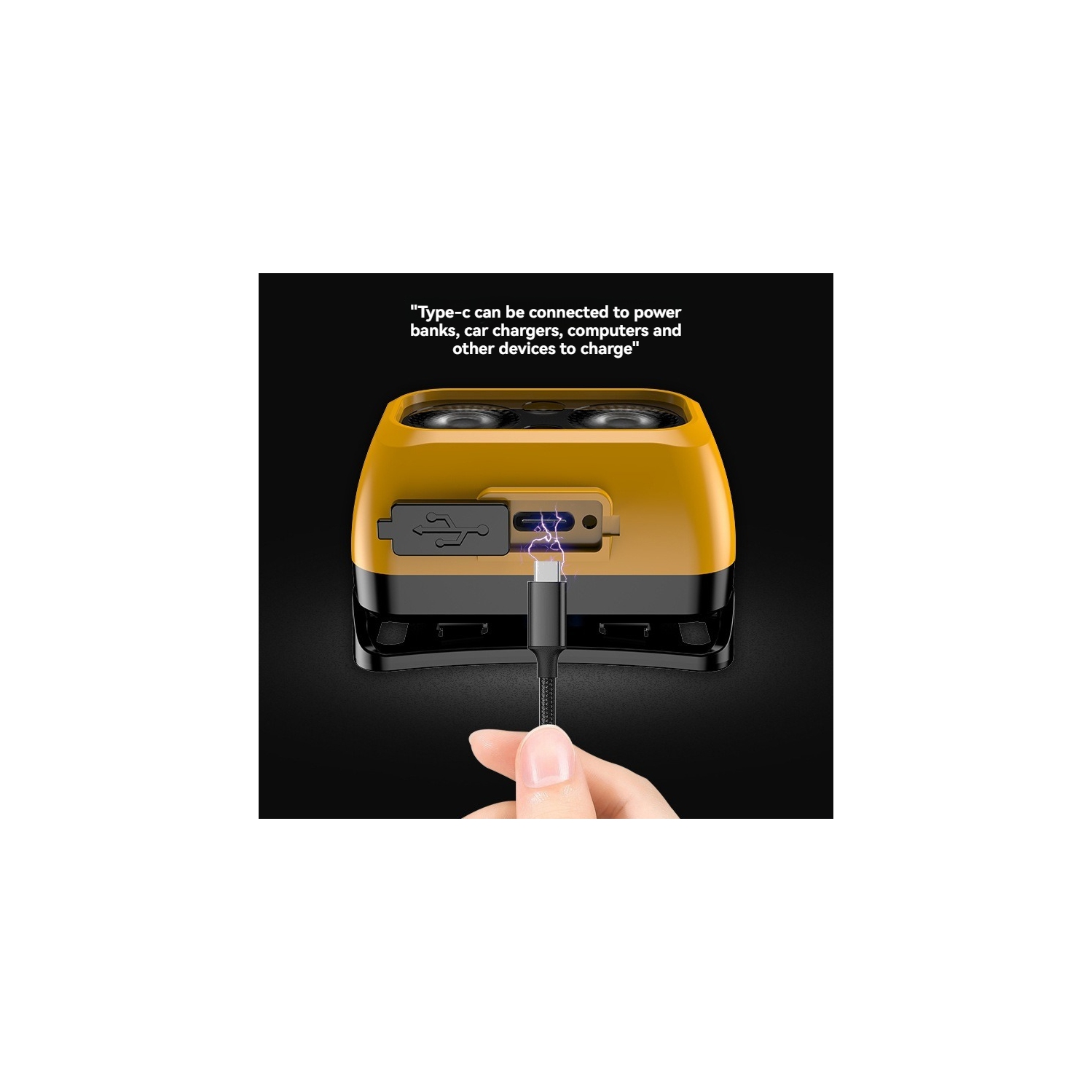 Lampe frontale légère, randonnée nocturne en plein air très lumineuse, lumière pour la pêche et le vélo, chargement rapide, lampe frontale portative