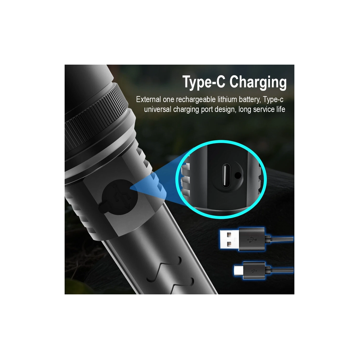 Lampe de travail à longue autonomie COB très lumineuse, portative et multifonction, mini lampe de poche à longue portée rechargeable