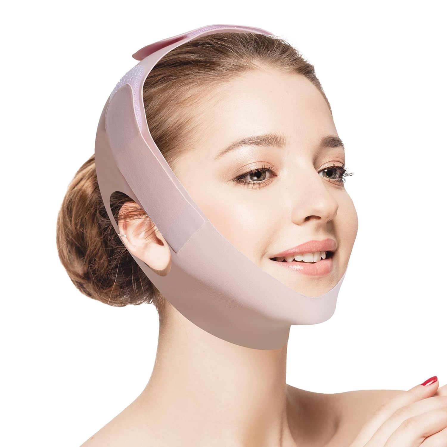 Adjustable V-Line Chin Strap for Daily & Night Face Lifting,Reusable Jawline Shaper for V-Face,Skin-Friendly Breathable Face Lifting Chin Strap