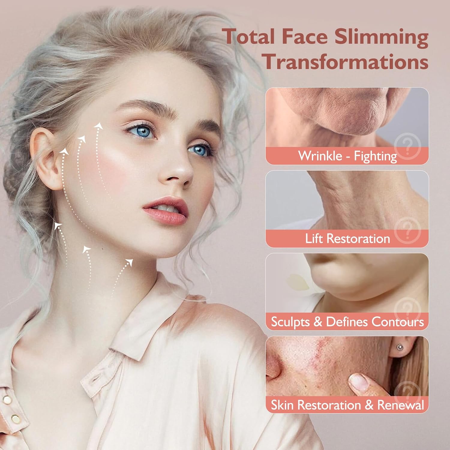 Adjustable V-Line Chin Strap for Daily & Night Face Lifting,Reusable Jawline Shaper for V-Face,Skin-Friendly Breathable Face Lifting Chin Strap