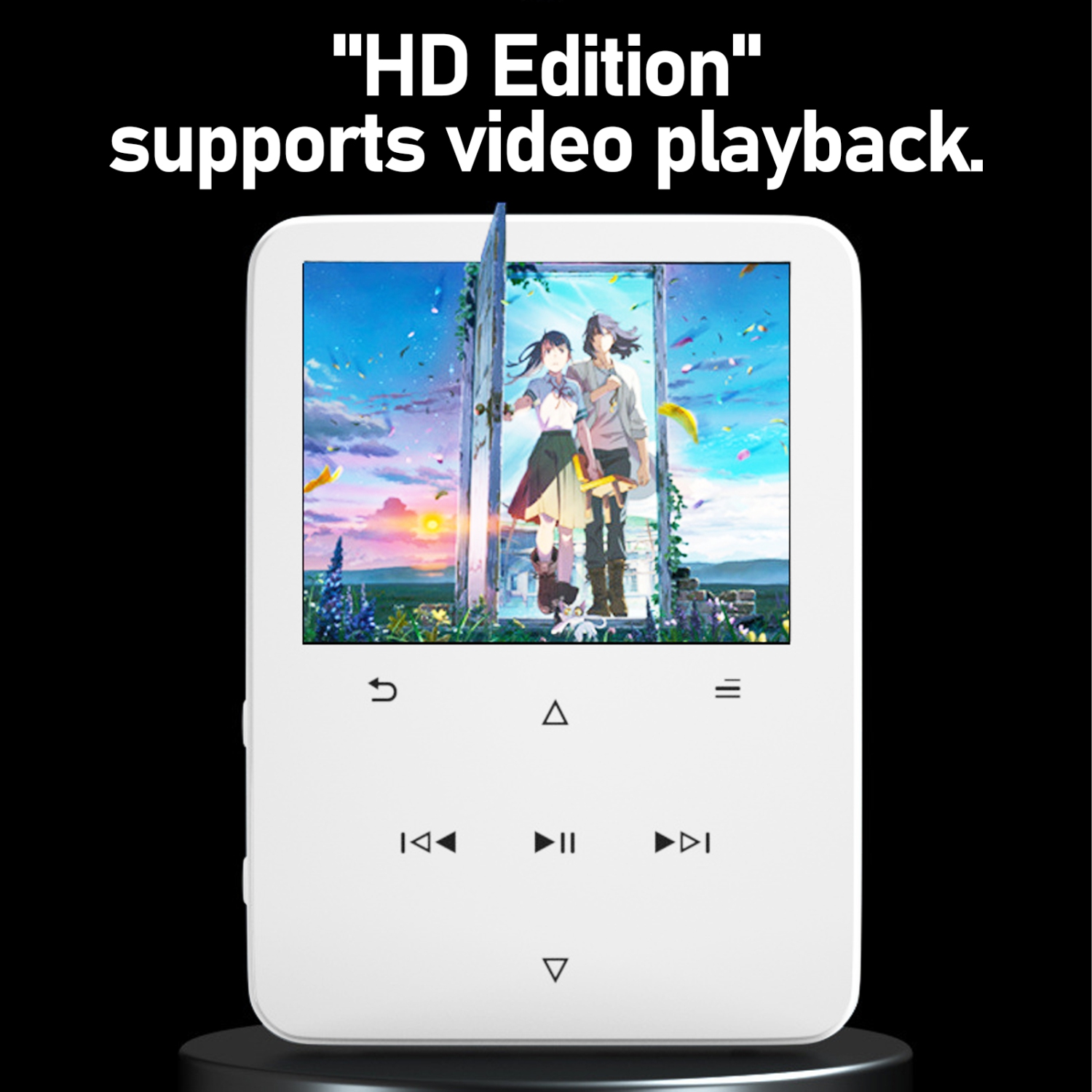 Lecteur MP3 portatif 64G à grande mémoire, lecteur de musique à grand écran avec fonction Bluetooth adapté pour les voyages et la maison