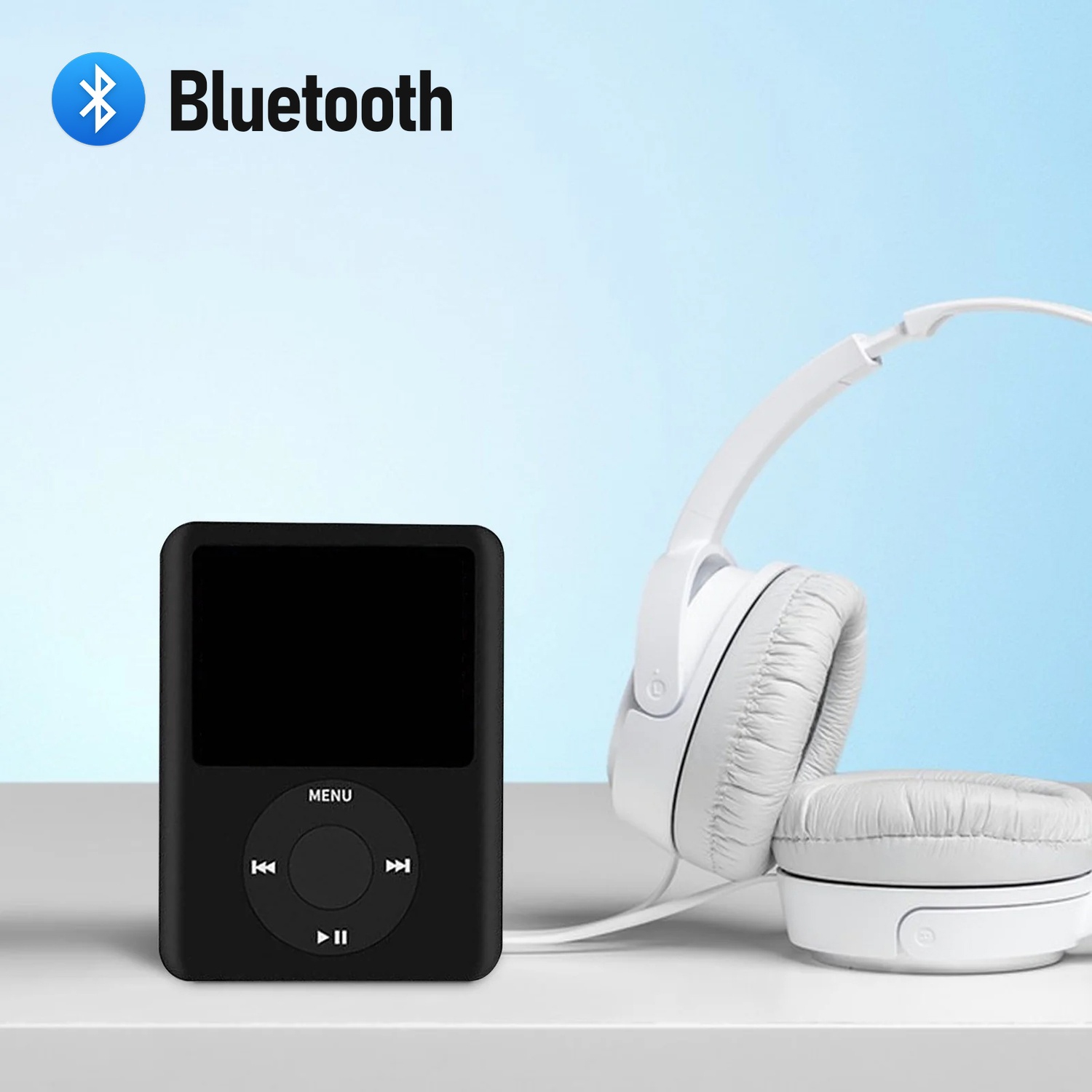 Portable MP3 audio player, mini music video player, e-book reader, Bluetooth enabled