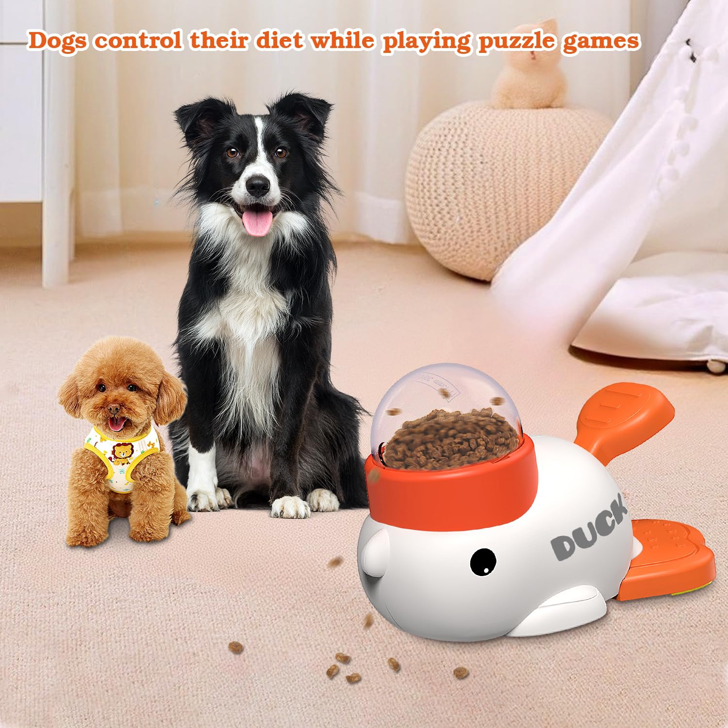 Dog treat dispenser toys, pet food leak toys suitable for large, medium and small dogs