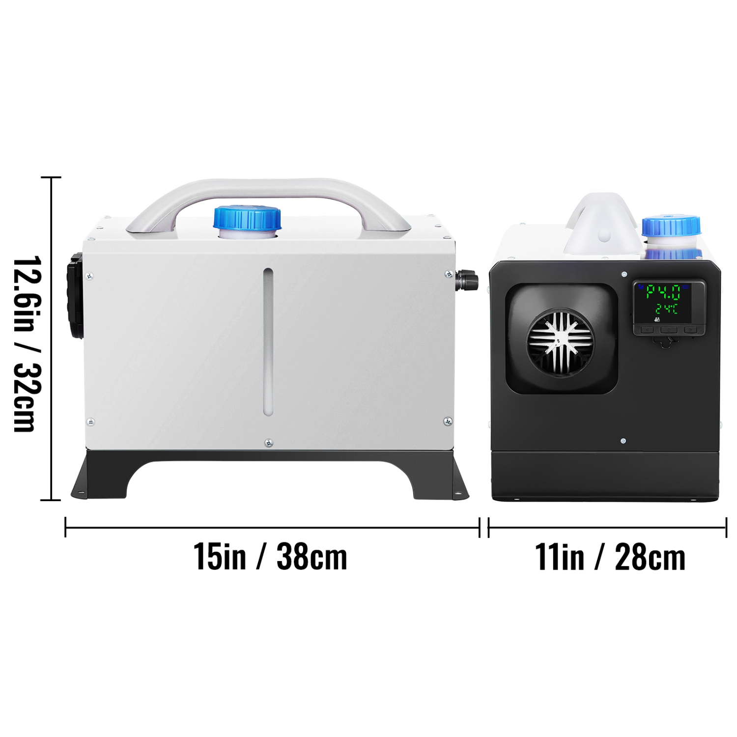 VEVOR 8KW Diesel Air Heater, Parking Heater 12V Truck Heater, One Air Outlet, with Black LCD Switch, Remote Control, Fast Heating Compact Diesel