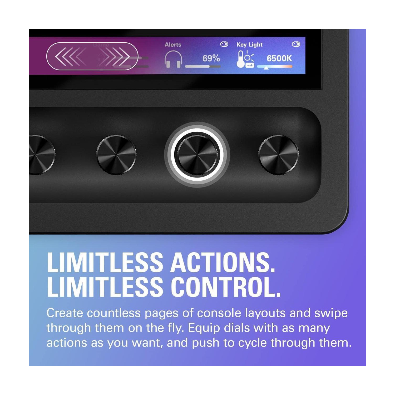 Refurbished - Elgato Stream Deck + Studio Controller with customizable touch strip and dials - Black