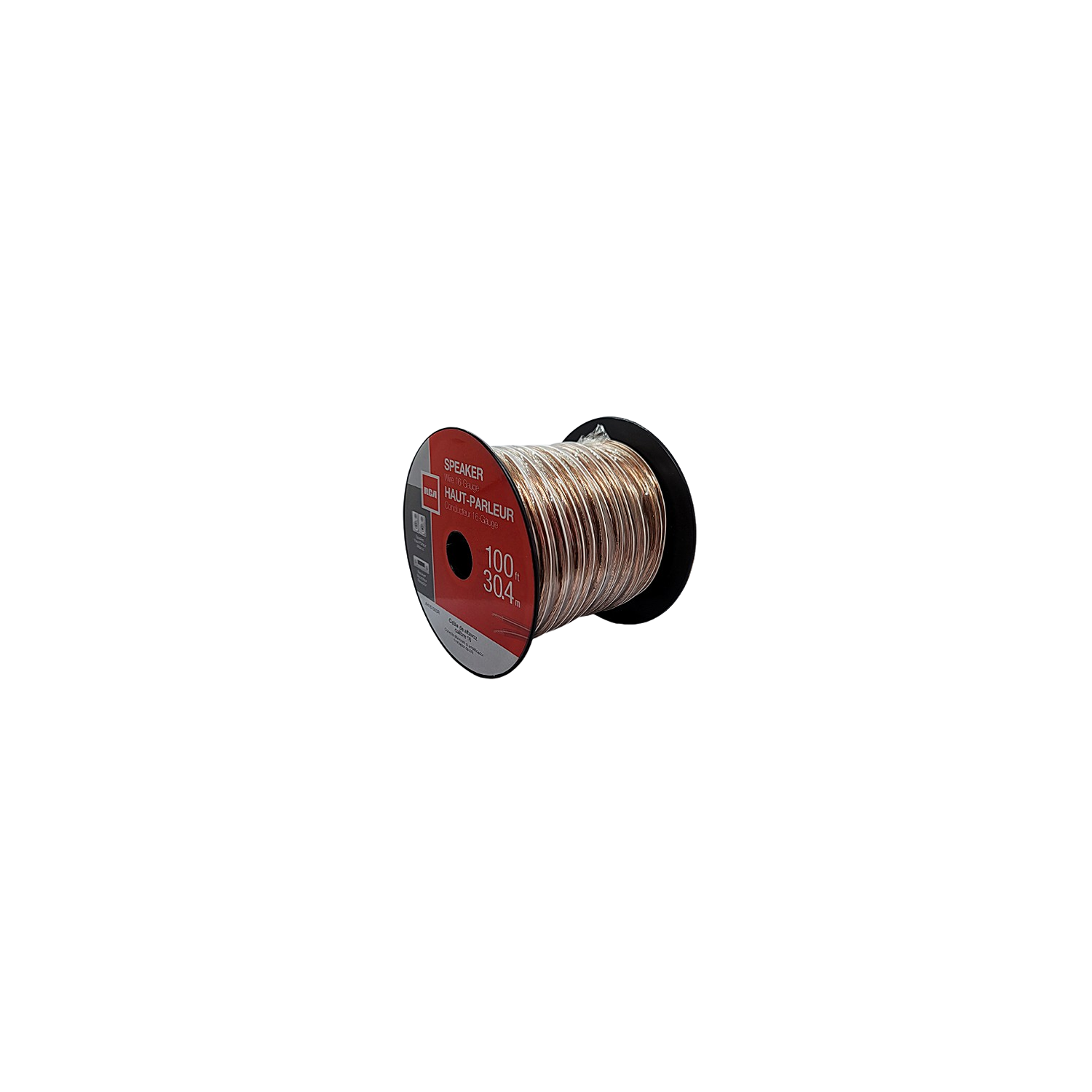 Câble de haut-parleur 2/16AWG – 100 pi sur bobine – AH16100SR
