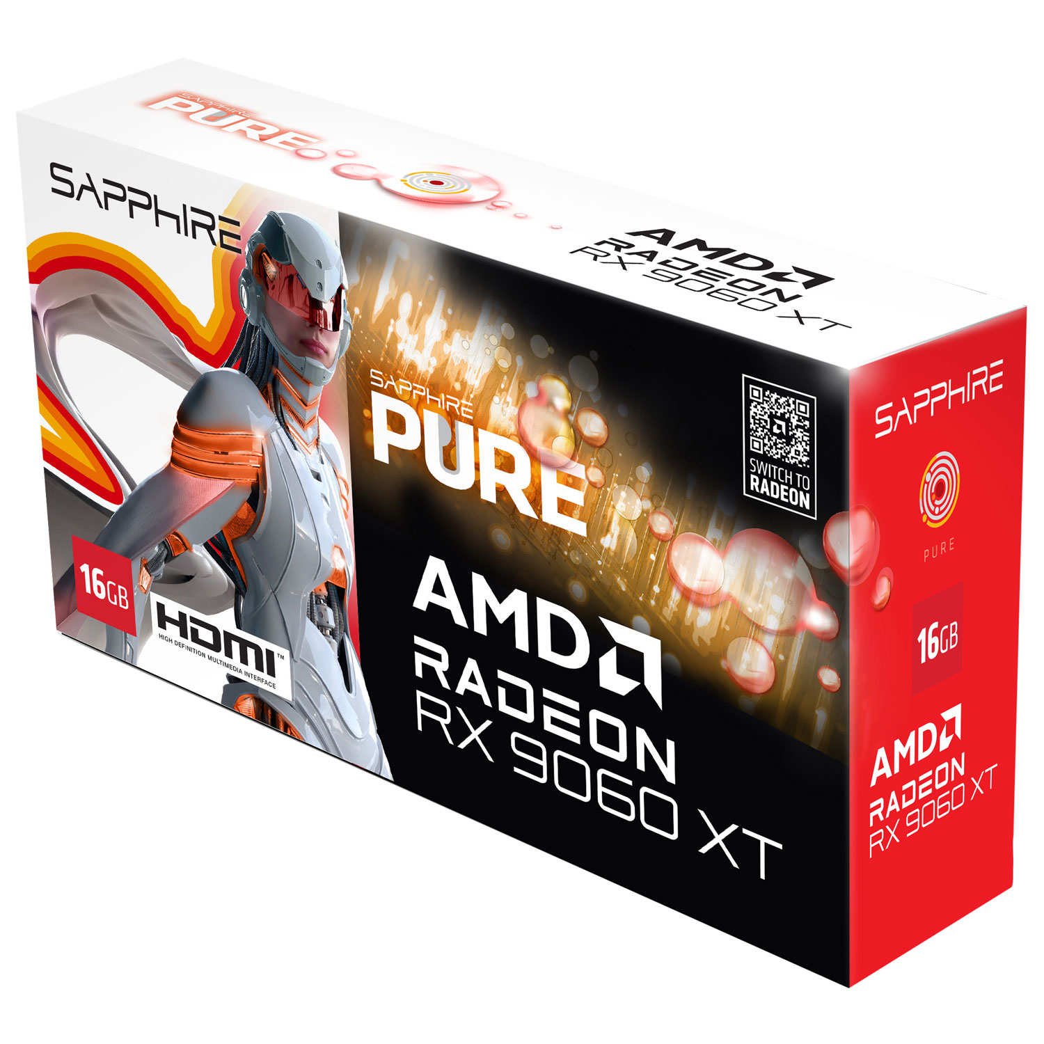 Carte graphique Pure AMD Radeon RX 9060 XT GDDR6 16 Go de Sapphire