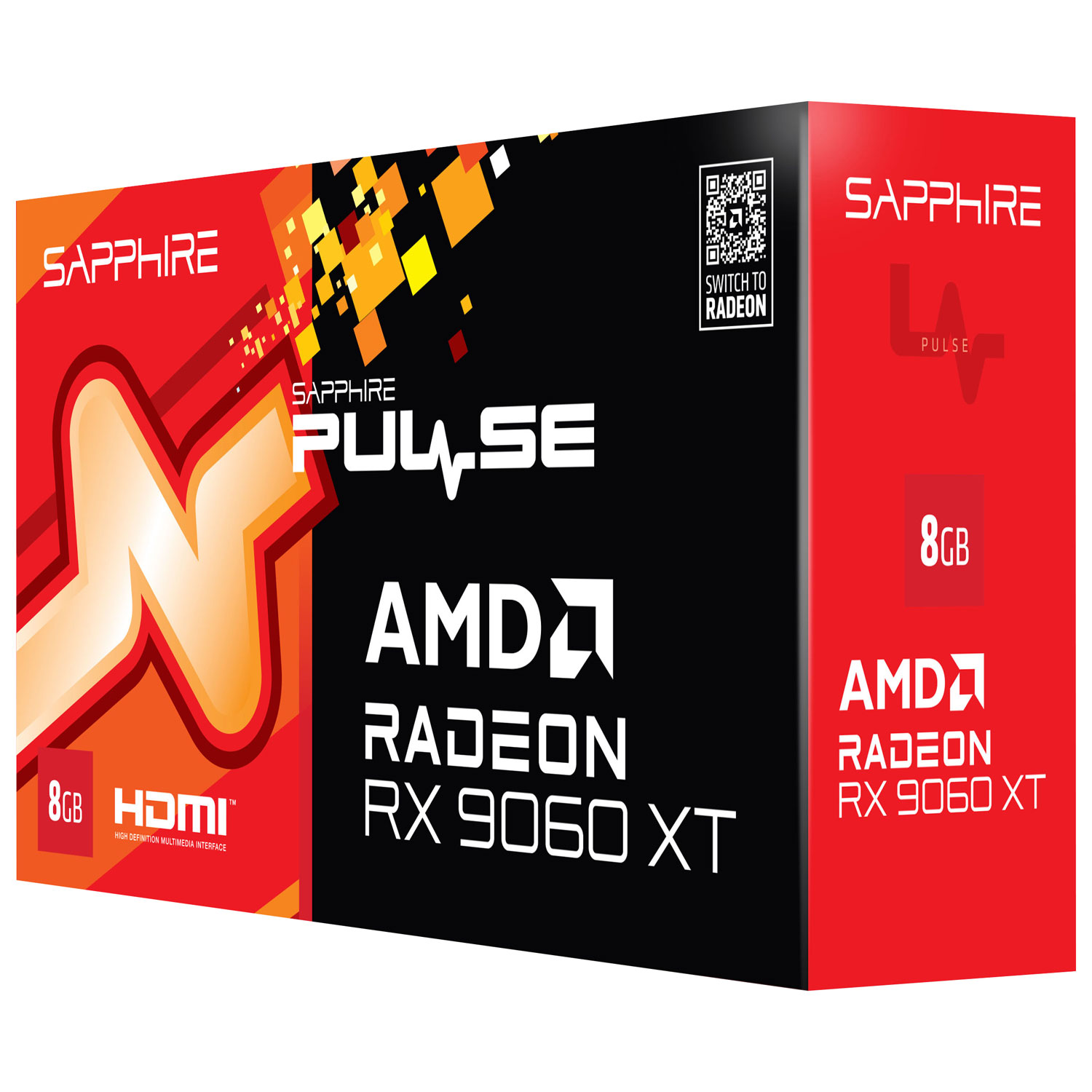 Carte graphique AMD Radeon RX 9060 XT à mémoire GDDR6 de 8 Go Pulse de Sapphire