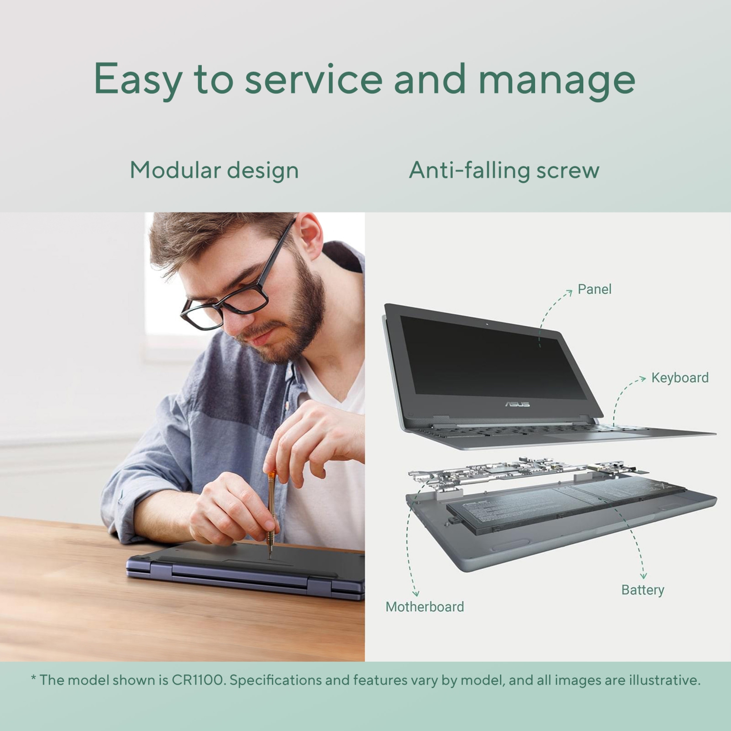 ASUS CZ12 Flip 12.2" Touchscreen Chromebook - Mineral Grey