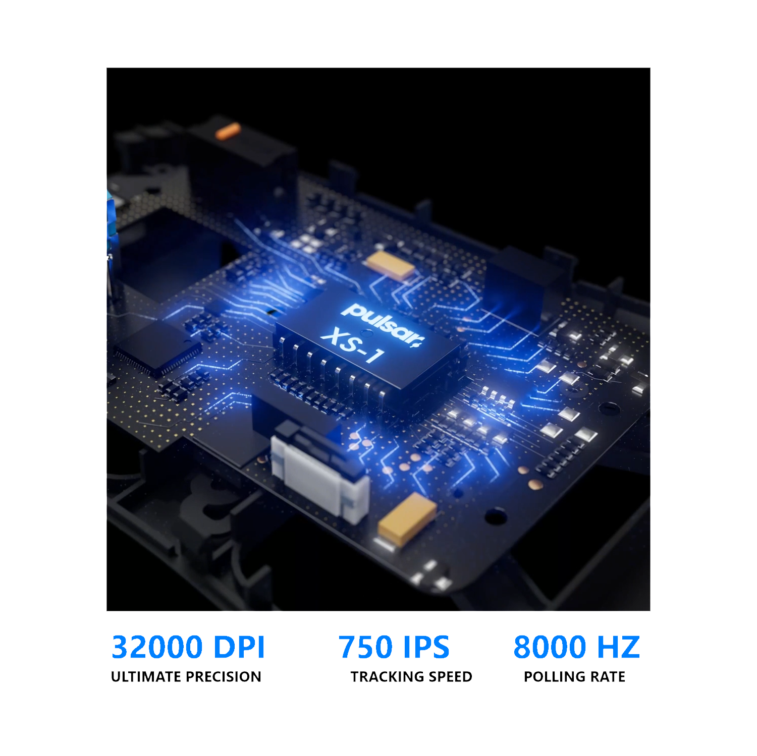 Pulsar TenZ Signature Edition Wireless Gaming Mouse - Ultra-Lightweight 47g, 8K Polling, PAW3395 Sensor, Symmetrical Shape - Black