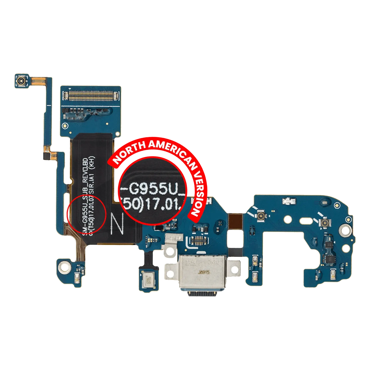 Charging Port With Flex Cable Compatible For Samsung Galaxy S8 Plus (G955U) (US Version)